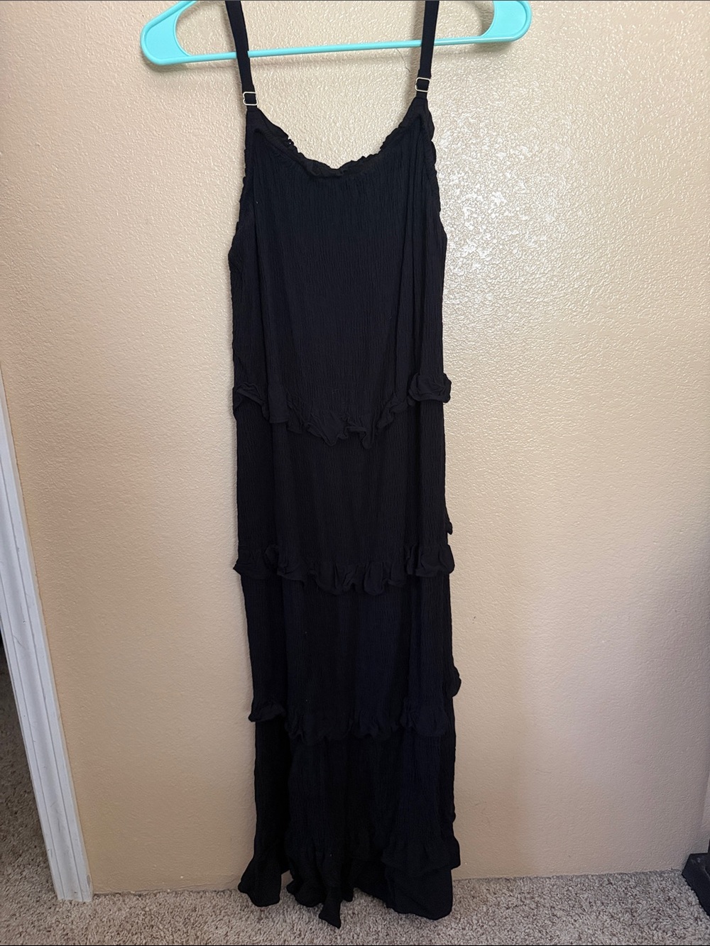 Black Tiered Maxi Dress - Women